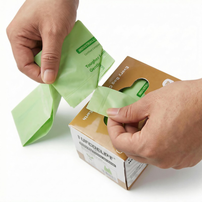 UFCOELPT 1.6 Gallon Compostable Food Scrap Bags with Handles, Small