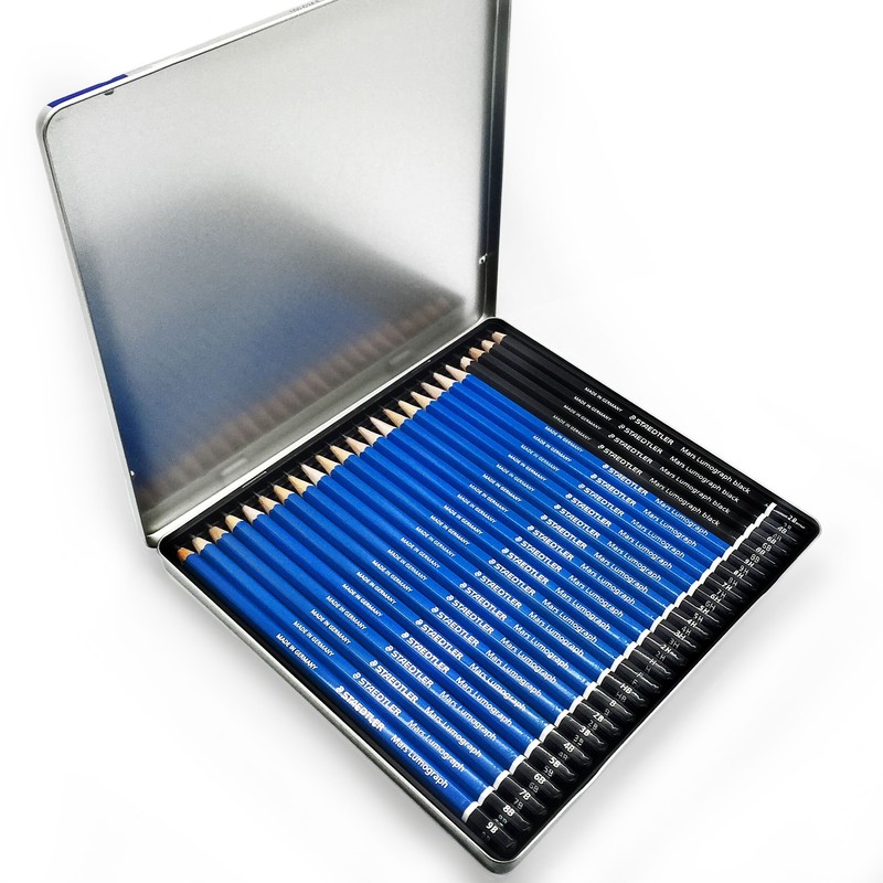 Staedtler Artist Pencils Mars Lumograph, 24 degrees Artist Quality Sketching