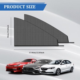 Zufoty 2PCS Car Window Shades, Side Window Protector, Auto Front Side Window Sun Shades for Block Heat & UV Protection, Breathable Mesh Baby Window Screen Covers Universal Fit Vehicles (Car Front)