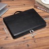 Geslun Vegan Leather Portfolio 3 Ring Binder with Clipboard, Hidden