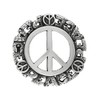 Cowboy Craft Unique Biker Buckle Antique Peace Sign Engraved Buckle
