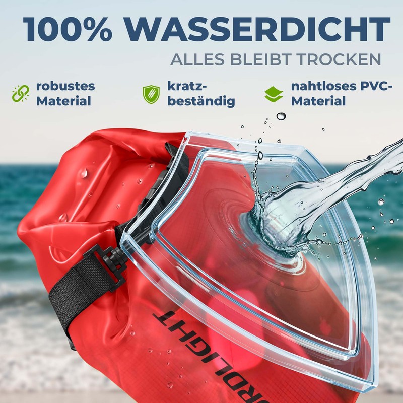 Nordlight Dry Bag 5 L Waterproof Bag – (Red) Waterproof