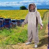 Hooded Beekeeper Suit One Piece Beekeeping Protective Clothes Anti Bee