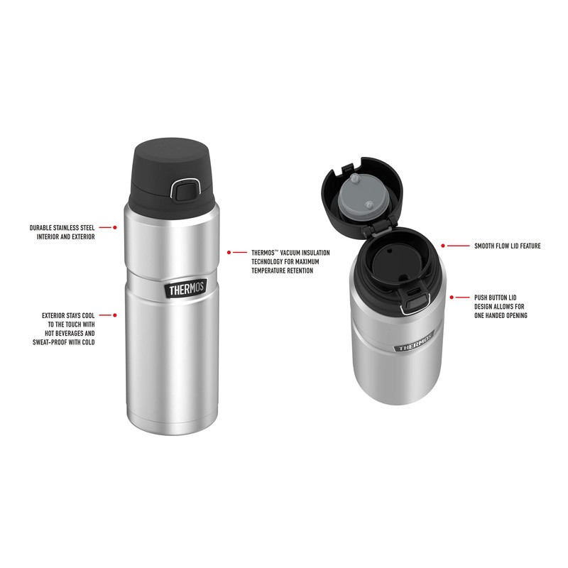 Thermos Stainless King Vacuum Insulated Bottle, 710ml, Midnight Blue, SK4000MBAUS