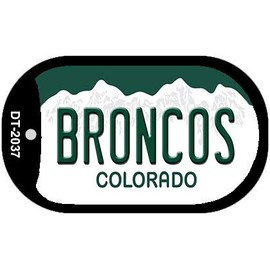 Smart Blonde Broncos Colorado Novelty Metal Dog Tag Necklace DT-2037