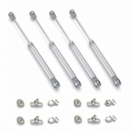 CJQZP 4 Pcs 14lb/60N Hydraulic Door Lift – Heavy-Duty Lift Top Hinges with Gas Struts for Cabinets, Hydraulic Cabinet Door Lift for Wooden Boxes & Upward-Opening Doors (60N)
