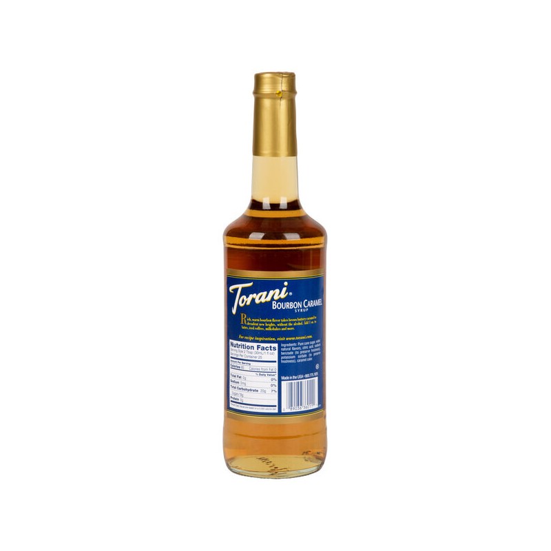 FixtureDisplays Torani Bourbon Caramel Flavoring Syrup 750 mL Glass Bottle