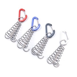 Alnicov Deck Anchor Pegs Squid Shape Tent Anchor with D Shaped Carabiners (Random Color) for Camping Outdoor Wooden Flooring (Square,10pcs)
