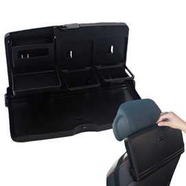 Backseat Tray Table for Cars Kids - Cup Holder for Backseat,Folding Interior Beverage Food Holder for Long Distance Driving Road Trip Camping Family Travel