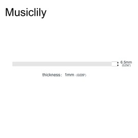 Musiclily Basic ABS Plastic Guitar Binding 1650 x 6.5 x 1 mm for Acoustic and Classical Guitar, White