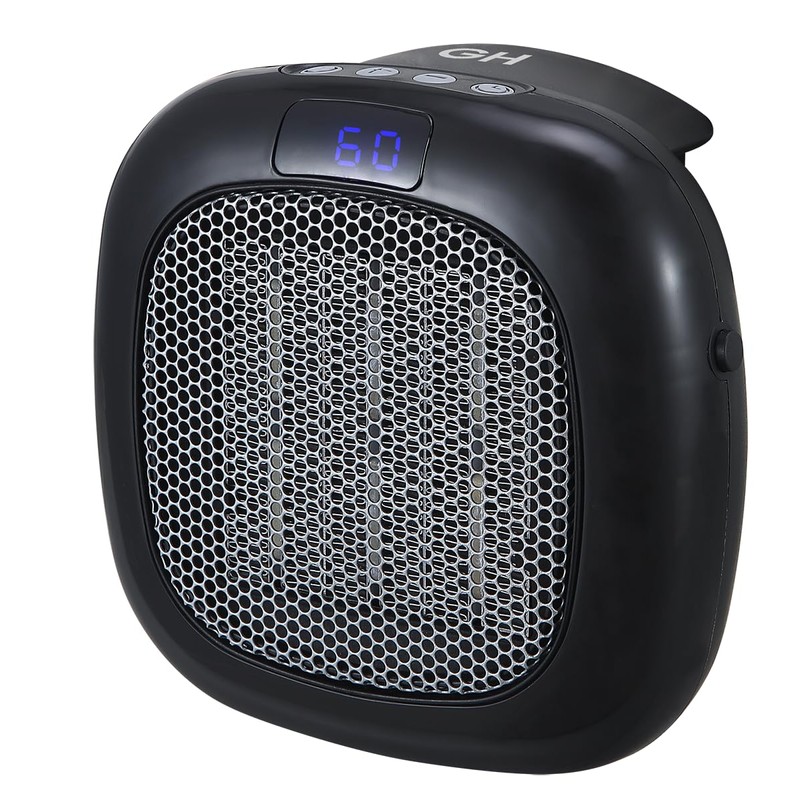 Good Housekeeping Wall-Mount Indoor Mini Space Heater w/ Thermostat &