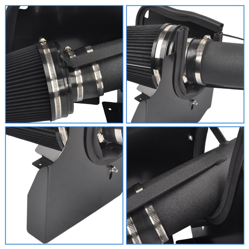 GESEXI 4" Cold Air Intake System + Heat Shield Compatible