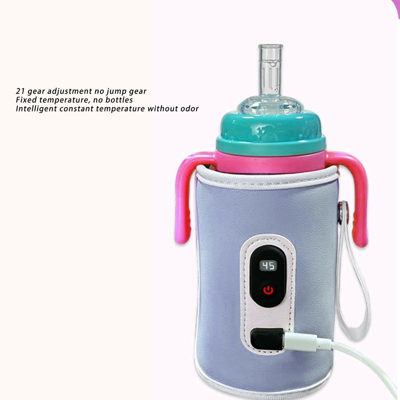 Baby Bottle Insulation Cover 21 Speeds Temperature Adjustable Portable USB