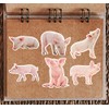 6 x 10cm Pig Vinyl Stickers - Farm Farmer Piglet