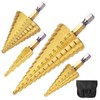 flintronic HSS Step Drill Bit Set 4 Pieces, Hex Shank