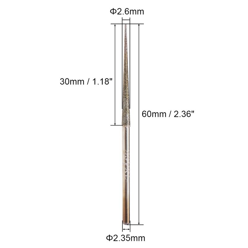 sourcing map Mini Diamond Burrs Bits Grinding Drill Carving Rotary