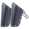 Sosoport 1pair Archery Arm Guards Leather Protective Sleeves for Outdoor