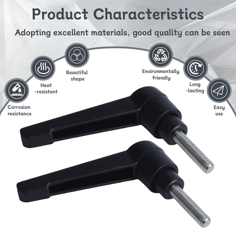 Begino Clamping Lever Handles with Quick Release Push Button Locking,