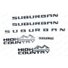 General Motors 6Pcs Gloss Black 2021-2025 Suburban High country Duramax