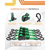 Strapinno 4pcs Retractable Ratchet Straps Bundle 1in x 6ft Ratchet