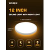 1 Pack 12 Inch LED Flush Mount Ceiling Light with