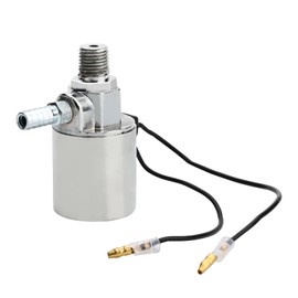KERWINN 1/4" NPT 12V/24V Air Horn Solenoid Valve For Train Truck Air Horn Chrome Plated Metal Housing (Electric Solenoid Valve, 12V/24V)