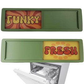 Funny Kitchen Gadgets Clean and Dirty Sign for Dishwasher, Retro Kitchen Accessories, Funny Clean Dirty Magnet for Dishwasher Clean Dirty Sign, Mid Century Modern Kitchen, Gadgets for Kitchen (Funky)