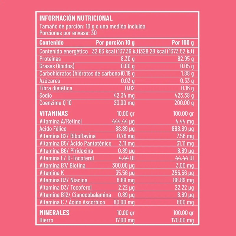 Colágeno Hidrolizado Coenzima Q10 Kenkoi Beautyken 300gr Sabor Limón -