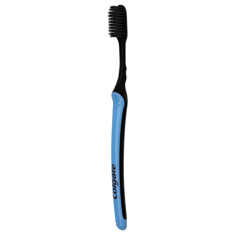 Colgate SlimSoft Floss-Tip Black Manual Toothbrush, 0.09 Fl oz