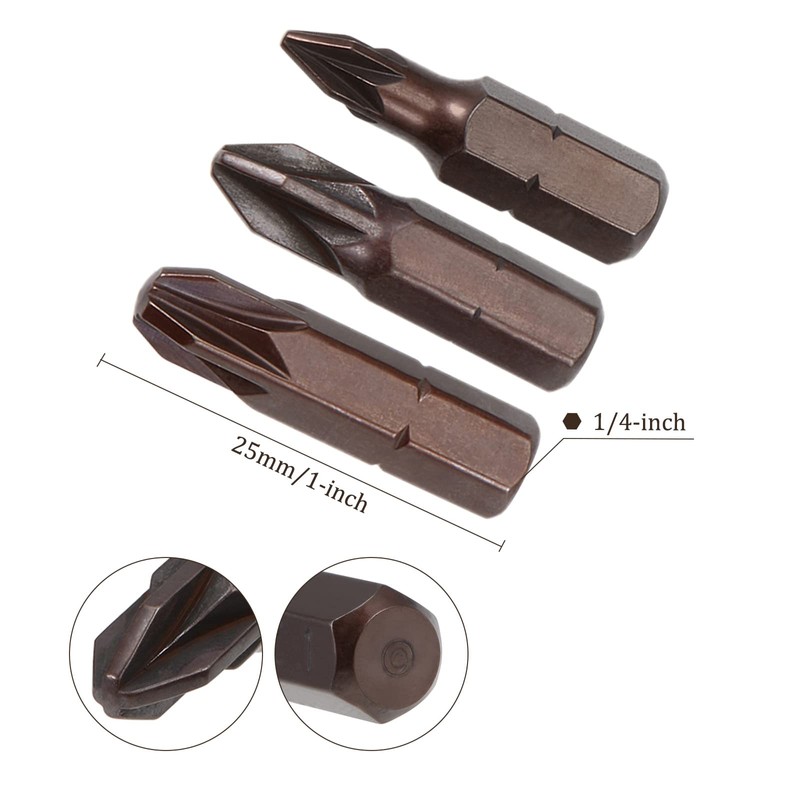 Kozelo PZ Bit Set - [PZ1 PZ2 PZ3] 1/4" Hex