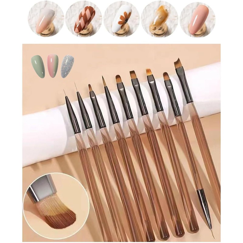 Mirhua Nail Brush 9 Pcs Nail Art Pen Sculpting Nail