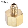 sourcing map Brass Pipe Fitting, 1/4 SAE Flare Male 1/2