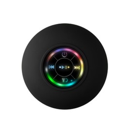 Aswalling 1Set Mini Bluetooth Speaker RGB Light Bluetooth Suction Cup Speaker Waterproof, Black