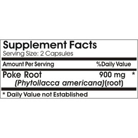 Poke Root 900mg // 180 Capsules // Pure // by PureControl Supplements