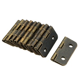 sourcing map Retro Mini Hinge Replacement with Screws 1.18 Inch Antique Bronze DE de Pack of 10