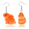 RechicGu 1Pair 3D March Hare Rabbit Earrings Ear Studs Easter