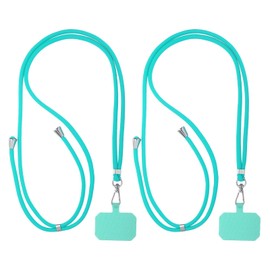 PATIKIL Smart Phone Lanyards, 2 Pack Universal Cell Phone Lanyards Adjustable Phone Strap Crossbody Lanyard Patch with Neck Strap Fits Most Smartphones, Mint Green