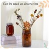 4 Pcs Amber Glass Mason Jars Set (2 x 16oz