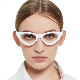 OCCI CHIARI Reading Glasses for Women Stylish Reader Magnification 0 100 150 200 250 300 350 (White, 2.0)