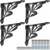SELEWARE Heavy Duty Shelf Brackets 12 Inch, Branch Shelves Brackets,