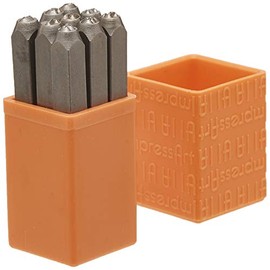 ImpressArt SCE1115-3mm Basic Bridgette Number Metal Stamps, 3mm