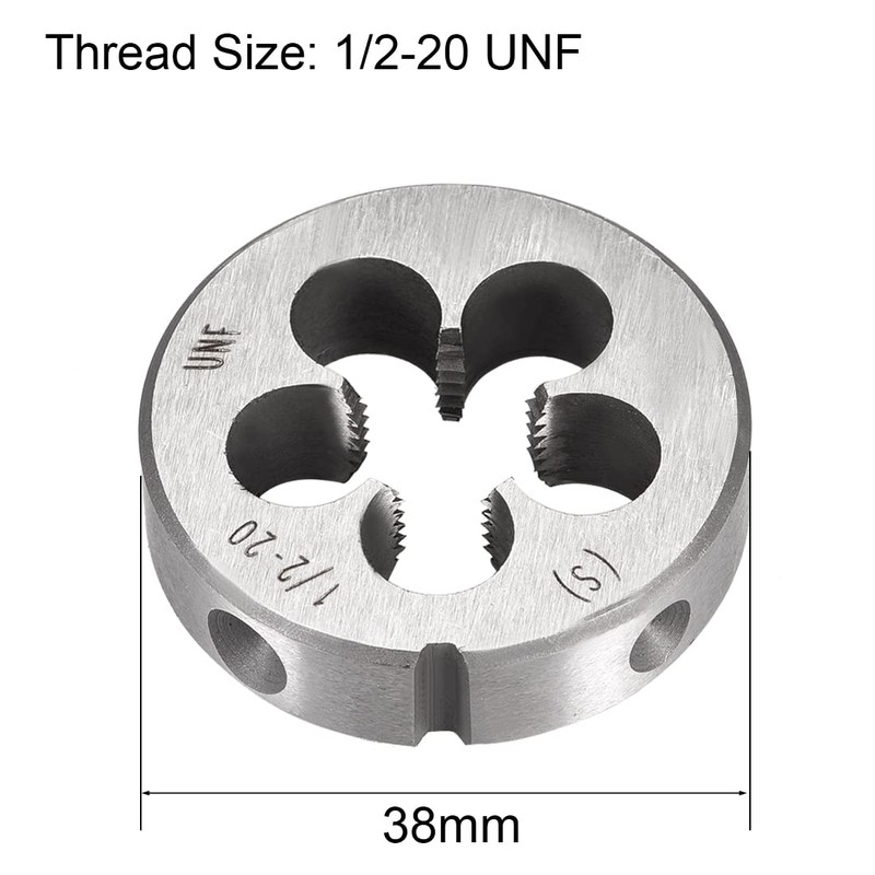 sourcing map 1/2-20 UNF Round Die, Machine Thread Right Hand