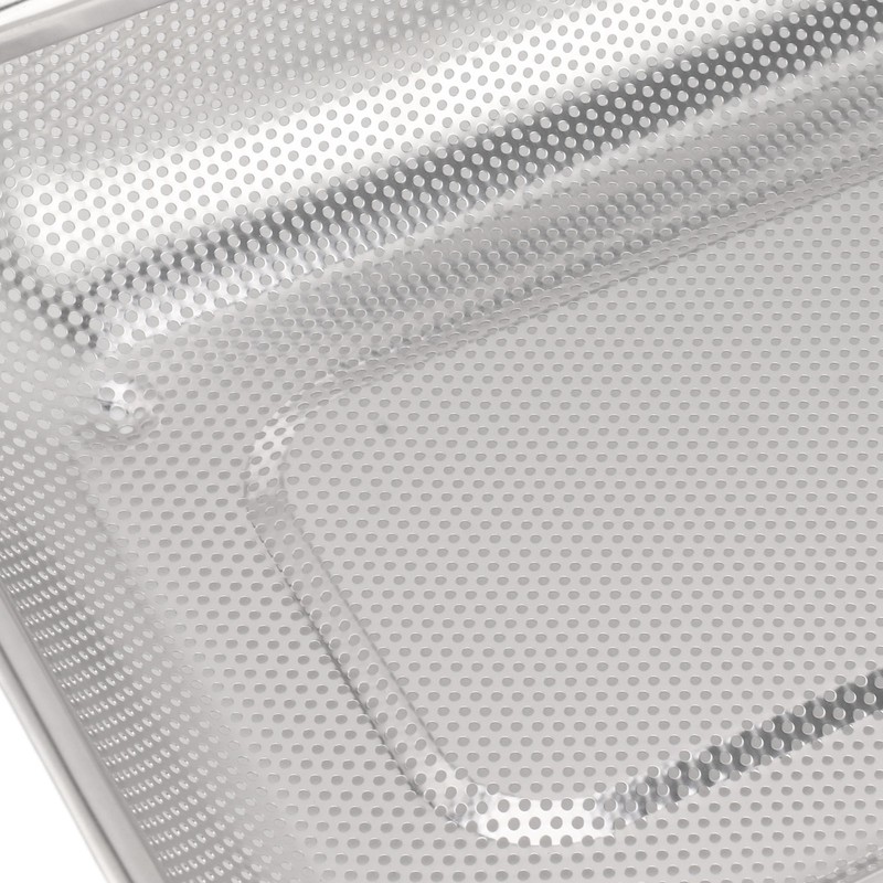 Fruit Vegetable Rectangular Strainer Basket Stainless Steel Colander Strainer Rectangle