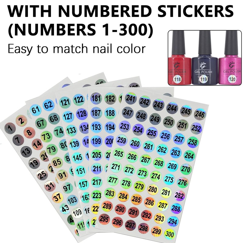 Upgraded Nail Polish Display Book 300 Colors, Professional Nail Color