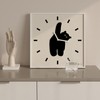 Wall Clock Innovative Nordic Style Cute Cat Pattern Silent Prevents