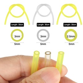 Sheryl&Rain 3 Fuel Lines Hose with Fuel Filter and Primer Bulb Universal Fuel Line Hose Tube, Petro Fuel Line with Soft Pipe Filter Primer Bulb Pump for Mower Strimmer, Garden Machine Fitting (13 Pcs)