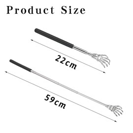 2 PCS Back Scratcher Extendable, Stainless Steel Back Scratcher for Men & Women, Portable Handheld Massage Stick, Back Massager Tool