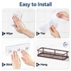 YASONIC Shower Caddy Adhesive, No Drill Bathroom Shower Organizers, with