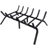 Luoieo Fireplace Grate,Fireplace Log Holder,24 inch Heavy Duty Solid Cast