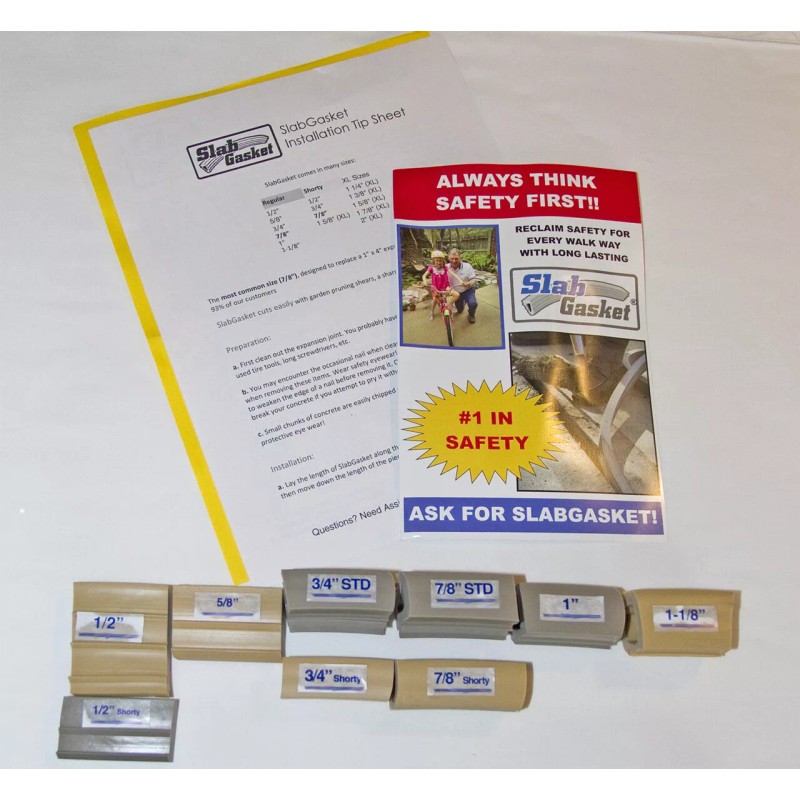 SlabGasket Expansion Joint Replacement - Sample Pack for Test Fitting